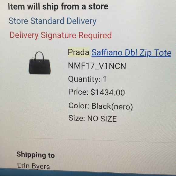 Prada Saffiano Double Zip Executive Tote - Picture 4 of 8